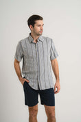Load image into Gallery viewer, Raised Stripe Short Sleeve Shirt
