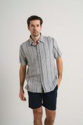 Load image into Gallery viewer, Raised Stripe Short Sleeve Shirt
