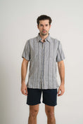 Load image into Gallery viewer, Raised Stripe Short Sleeve Shirt

