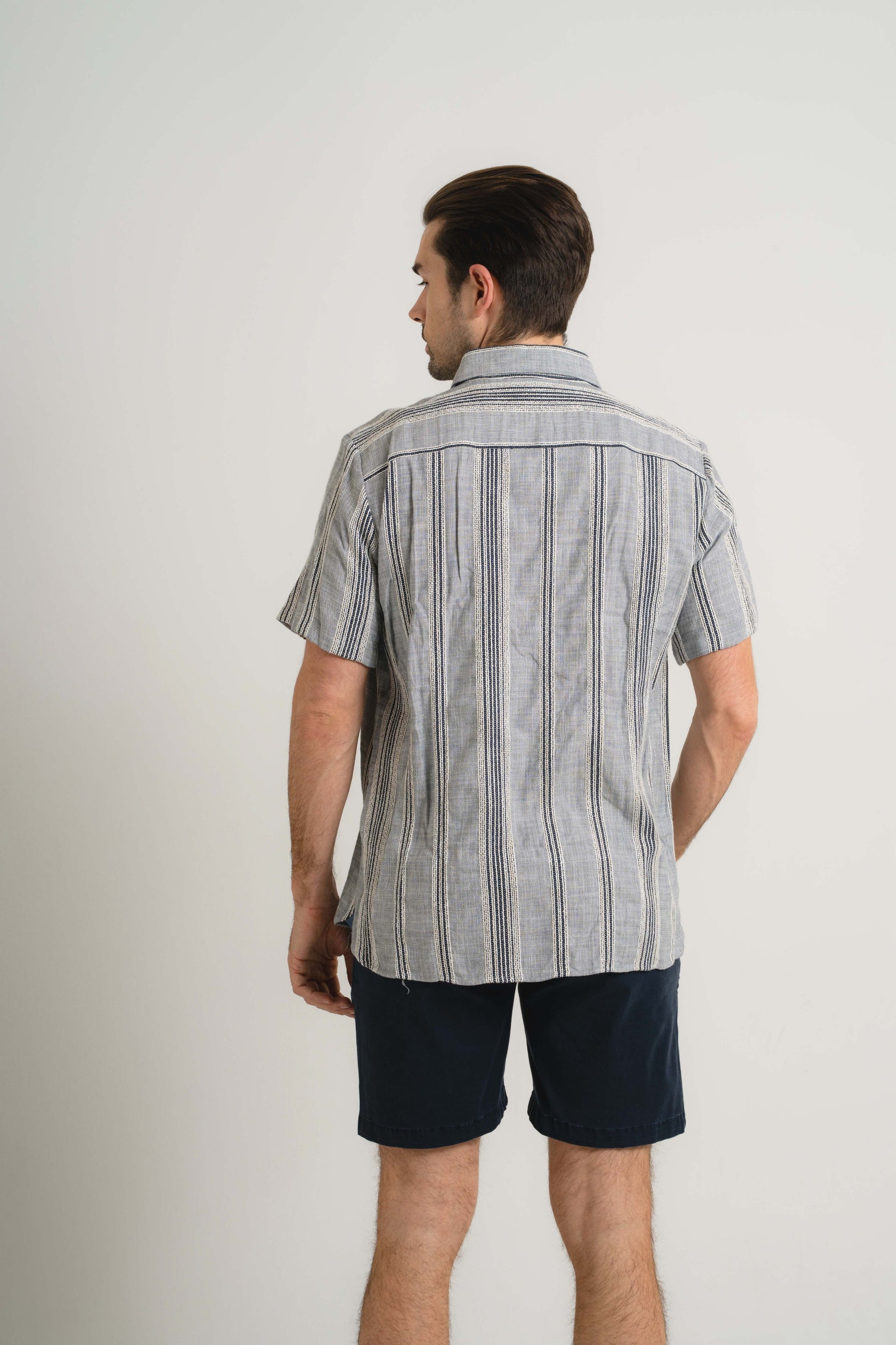 Raised Stripe Short Sleeve Shirt