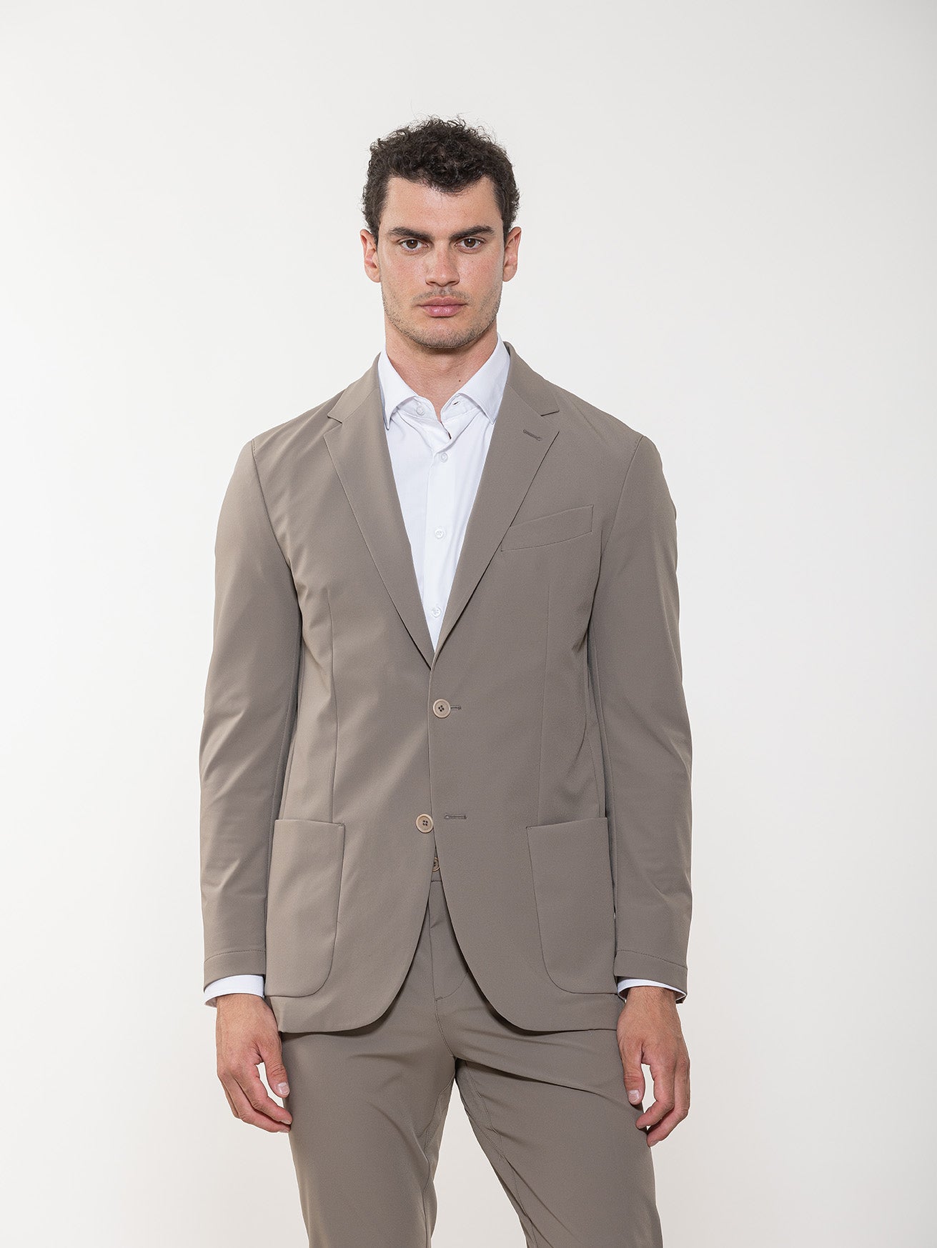 Taupe Performance Travel Suit Jacket