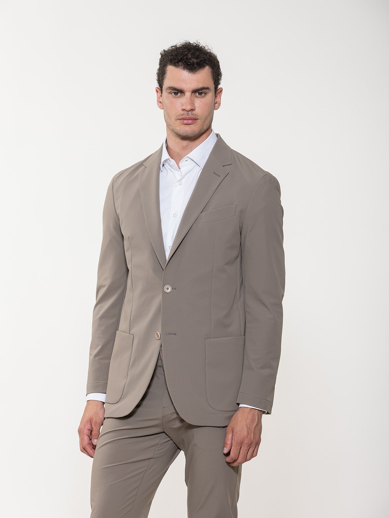 Taupe Performance Travel Suit Jacket