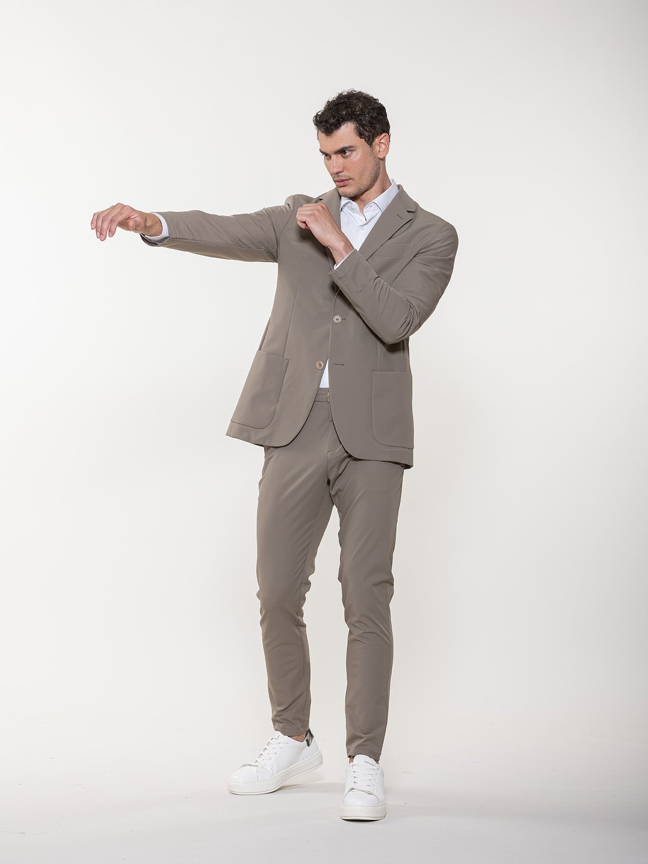 Taupe Performance Travel Suit Jacket