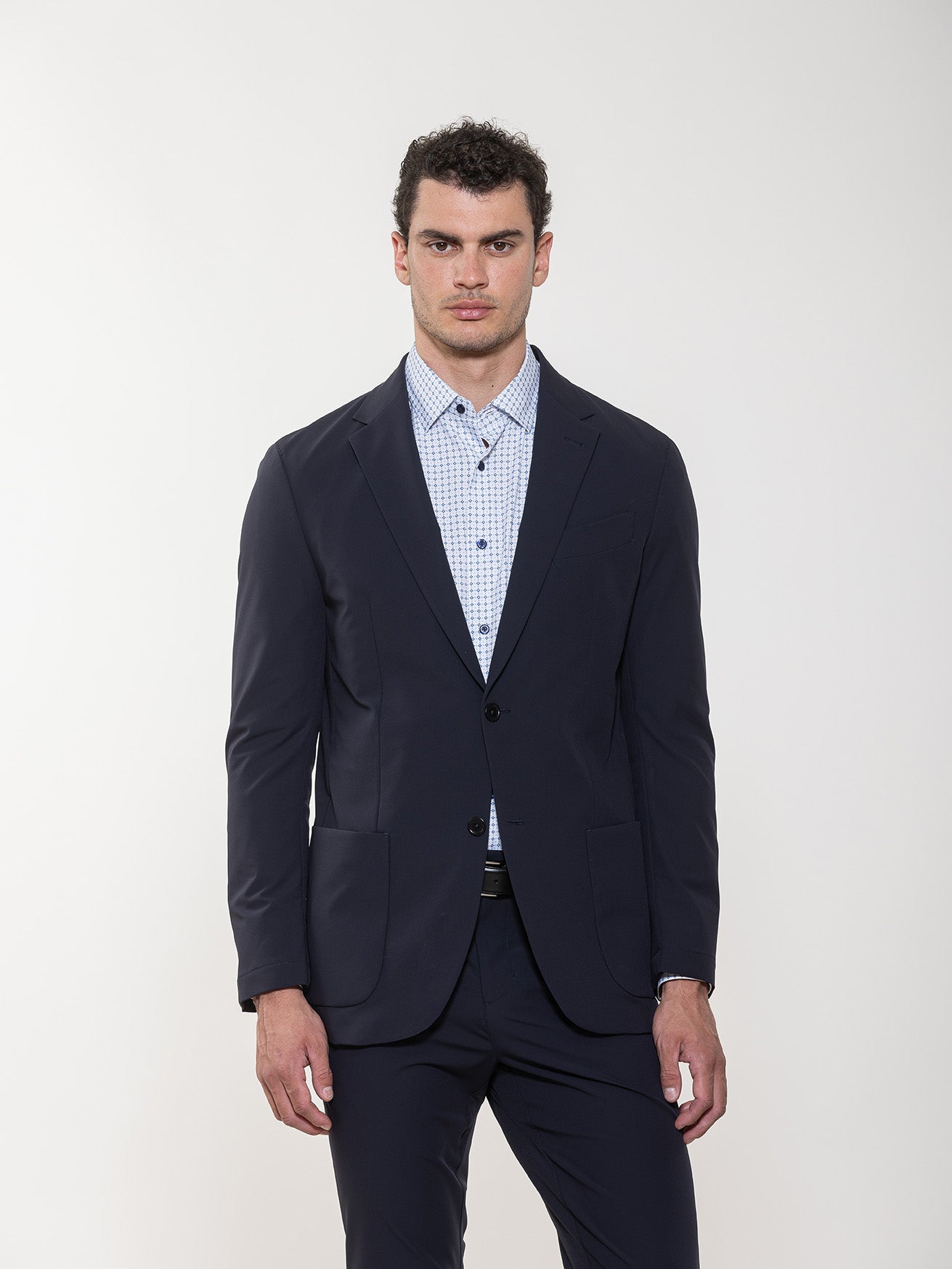 Navy Performance Travel Suit Jacket