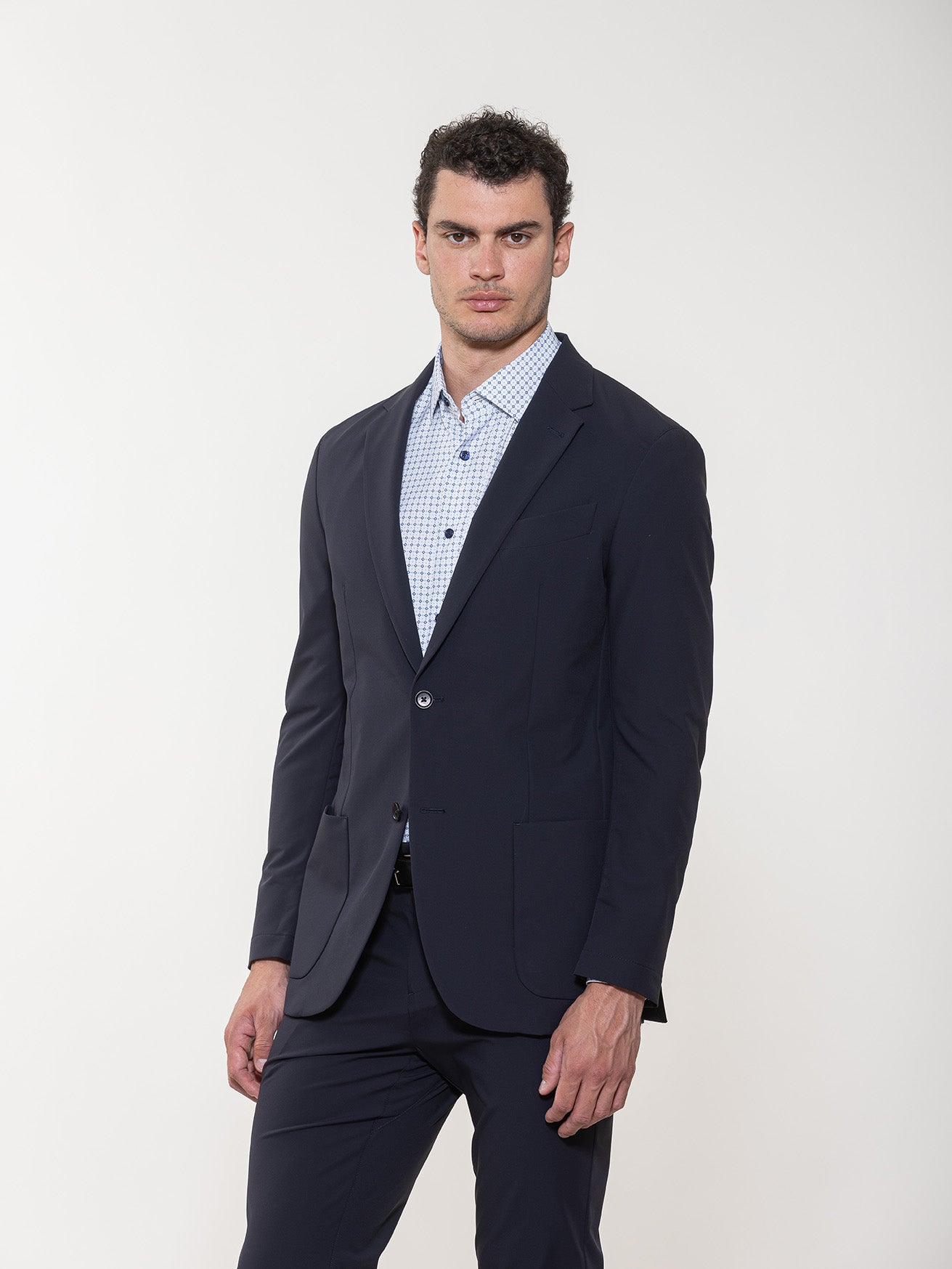 Navy Performance Travel Suit Jacket