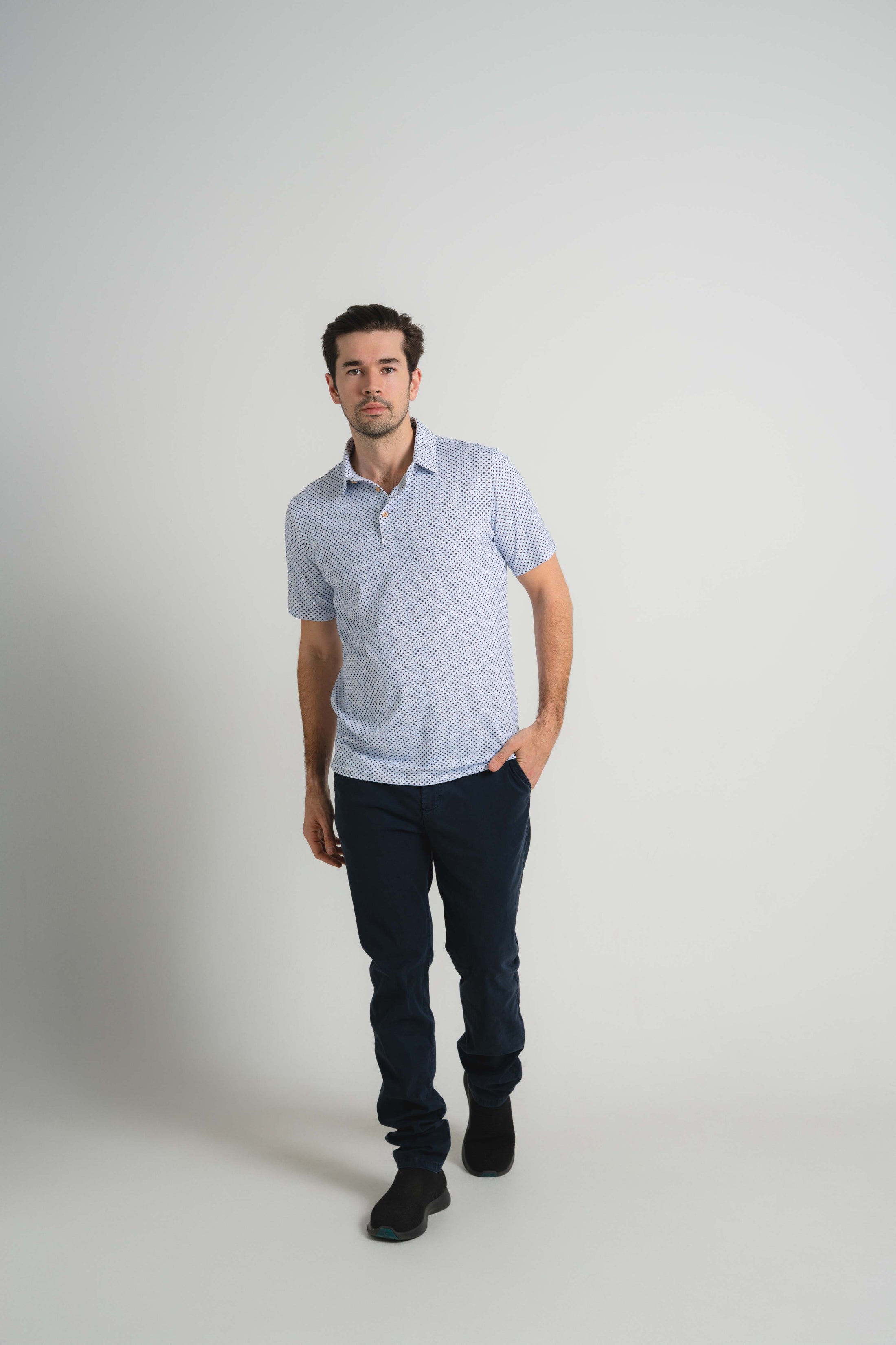 Navy Chino Tencel Pant