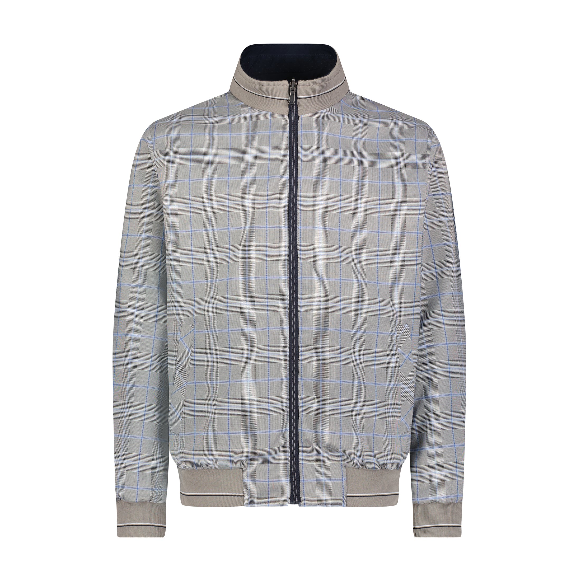 Reversible Glen Plaid Baseball Jacket