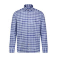 Load image into Gallery viewer, Blue Navy Plaid Check Woven Long Sleeve Shirt
