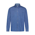 Load image into Gallery viewer, Blue Denim Stretch Long Sleeve Shirt
