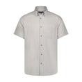 Load image into Gallery viewer, Grey Seer Sucker Stretch Button Down Short Sleeve Shirt
