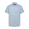 Load image into Gallery viewer, Sky Blue Seer Sucker Stretch Button Down Short Sleeve Shirt
