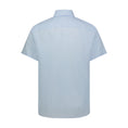 Load image into Gallery viewer, Sky Blue Seer Sucker Stretch Button Down Short Sleeve Shirt
