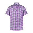 Load image into Gallery viewer, Purple Check Short Sleeve Shirt

