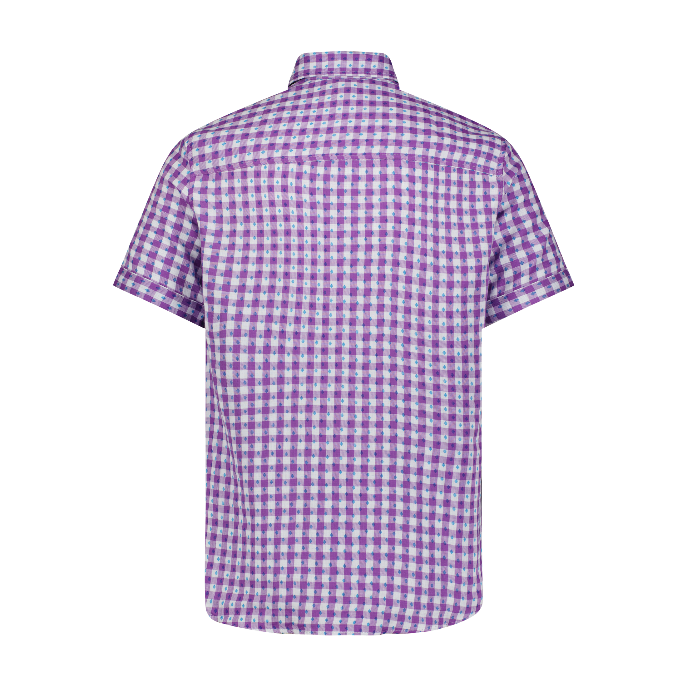 Purple Check Short Sleeve Shirt