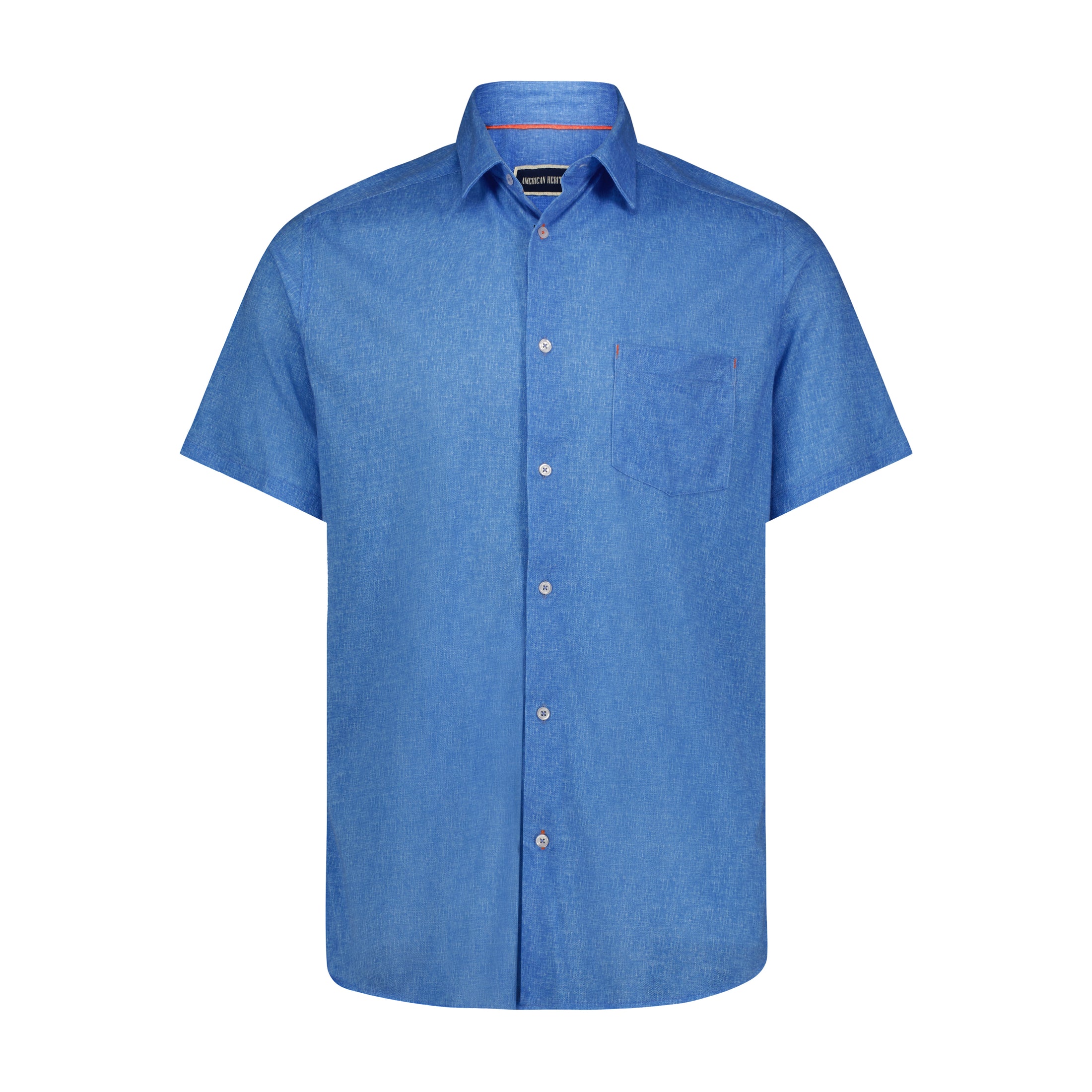 Blue Stretch Short Sleeve Shirt