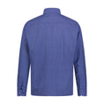 Load image into Gallery viewer, White Navy Blue Geo Print Hidden Button Down Long Sleeve Shirt
