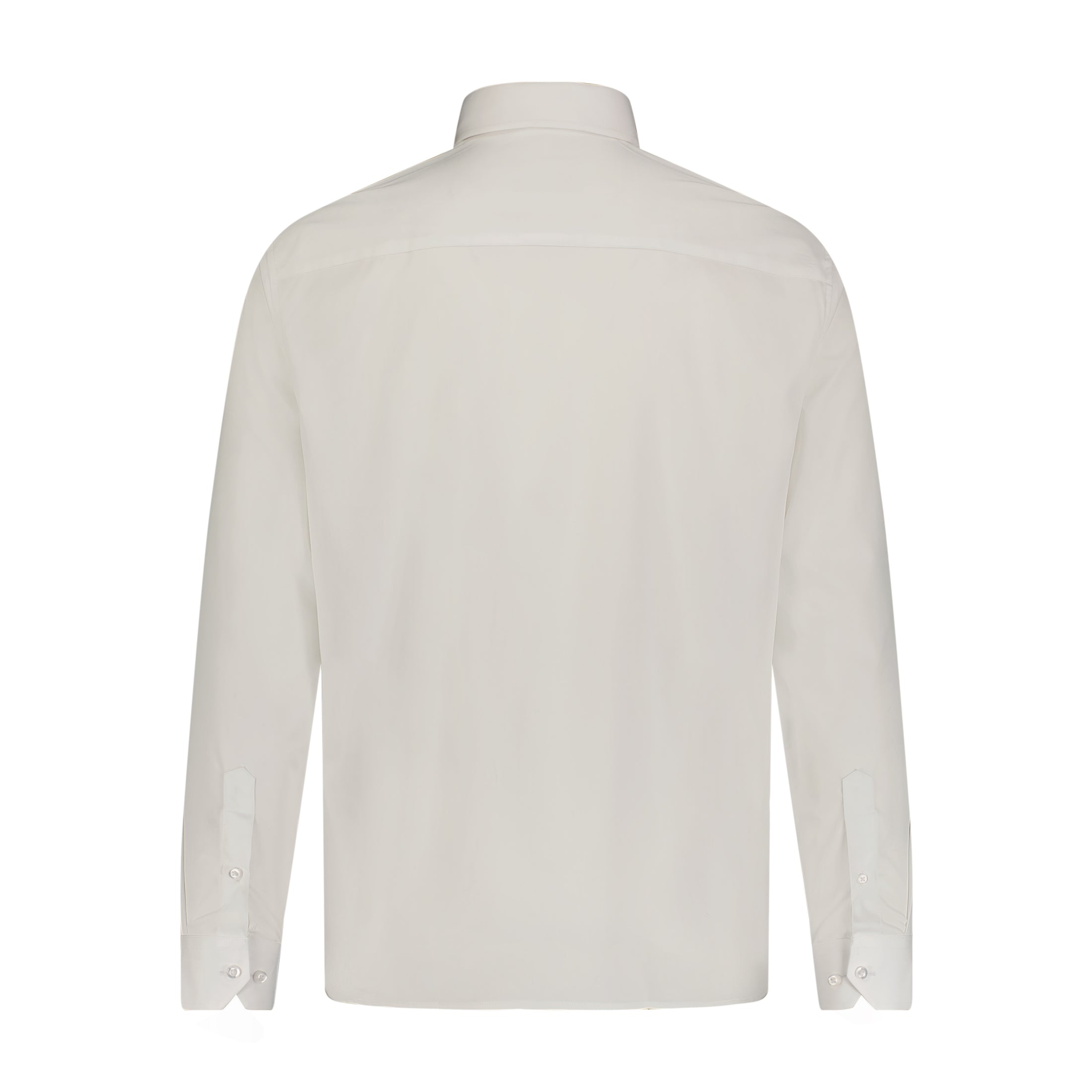 White Hidden Button Down Bamboo Stretch Long Sleeve Shirt