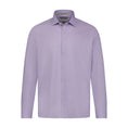 Load image into Gallery viewer, Purple White Mini Geo Print Hidden Button Down Long Sleeve Shirt
