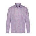 Load image into Gallery viewer, White Purple Pink Check Hidden Button Down Long Sleeve Shirt
