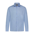Load image into Gallery viewer, Sky Blue White Mini Geo Print Hidden Button Down Long Sleeve Shirt
