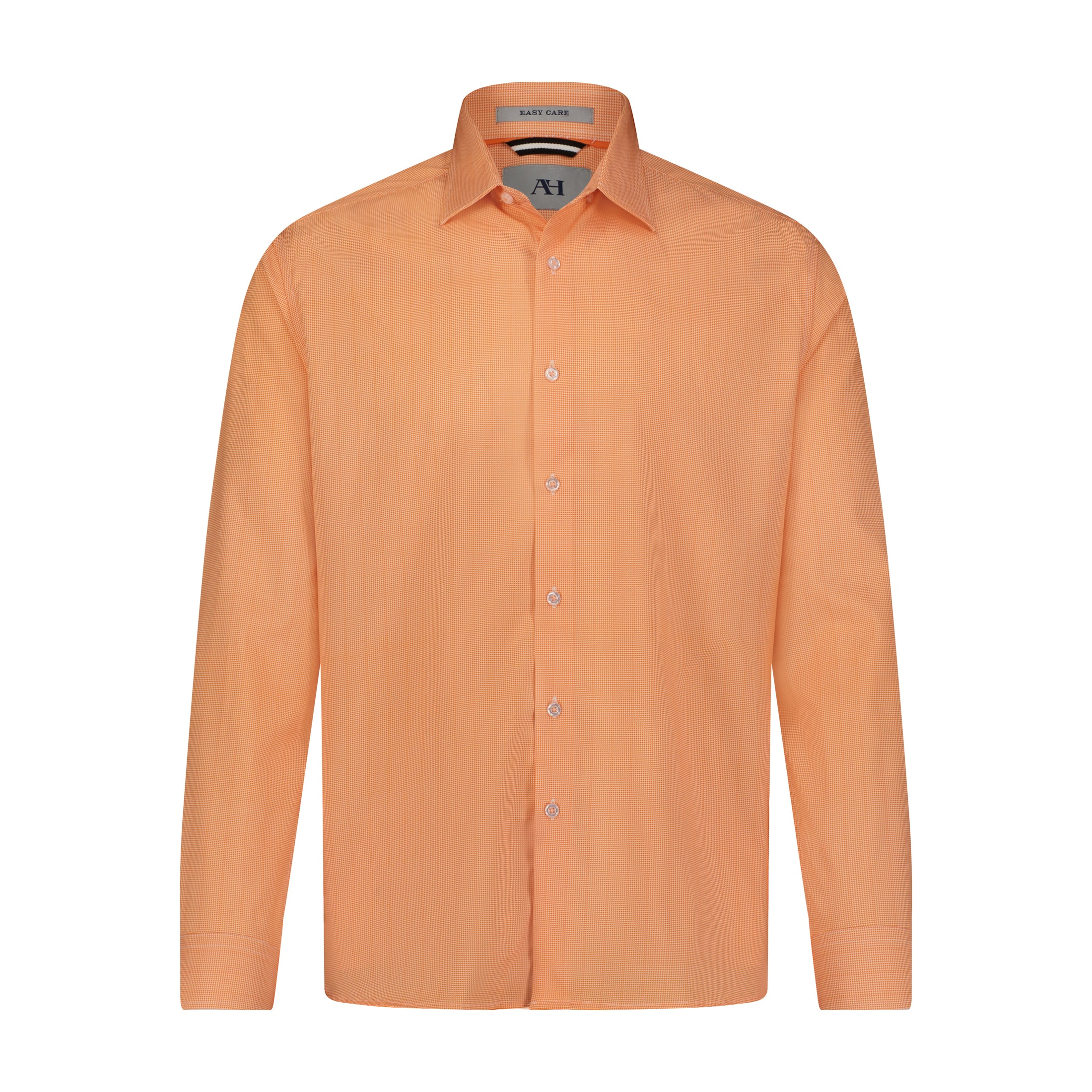 Orange White Mini Geo Print Button Down Long Sleeve Shirt