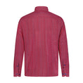 Load image into Gallery viewer, Red with Indigo Dot Print Hidden Button Down Long Sleeve Shirt
