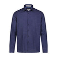 Load image into Gallery viewer, Navy Blue Check Hidden Button Down Long Sleeve Shirt
