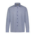 Load image into Gallery viewer, Navy Grey Check Hidden Button Down Long Sleeve Shirt
