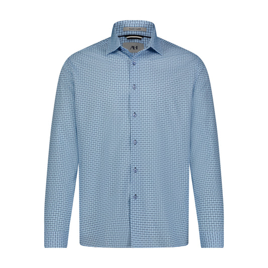 Sky Blue Navy Check Shirt