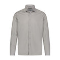 Load image into Gallery viewer, Grey Silver White Geo Print Hidden Button Down Long Sleeve Shirt
