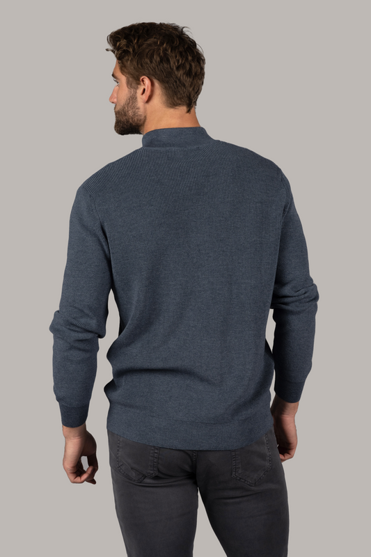 Melange Indigo Quarter Zip