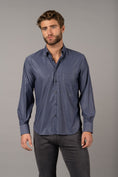 Load image into Gallery viewer, Navy Dotted Shirt
