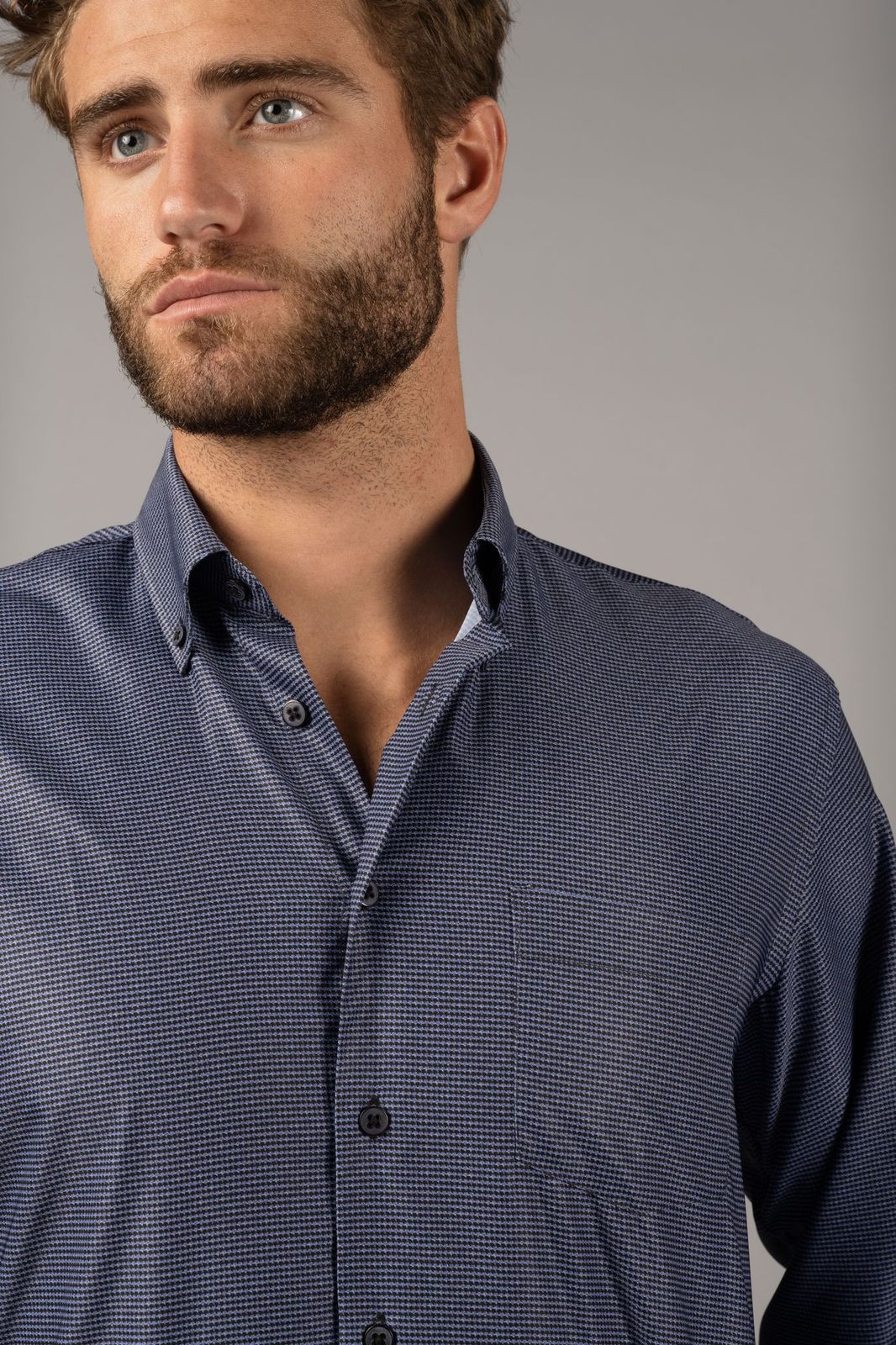 Navy Dotted Shirt