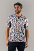 Load image into Gallery viewer, White with Multi Paisley Polo Shirt
