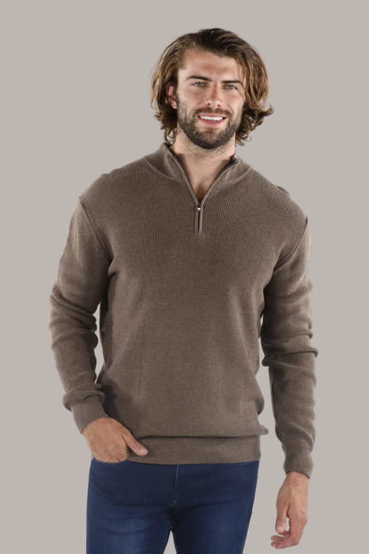 Melange Mink Quarter Zip
